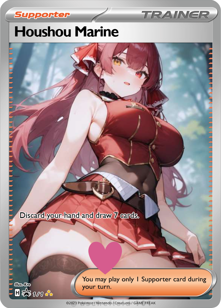Houshou Marine NSFW Waifu Furry pokemon Foil Proxy