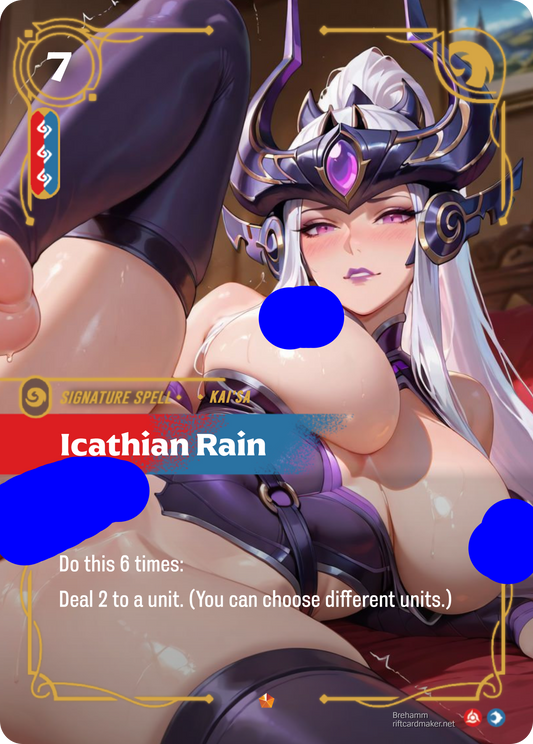 Icathian Rain- NSFW Waifu Riftbound Foil Proxy