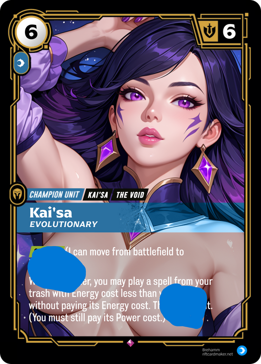 Kai'sa, Evolutionary  - NSFW Waifu Riftbound Foil Proxy