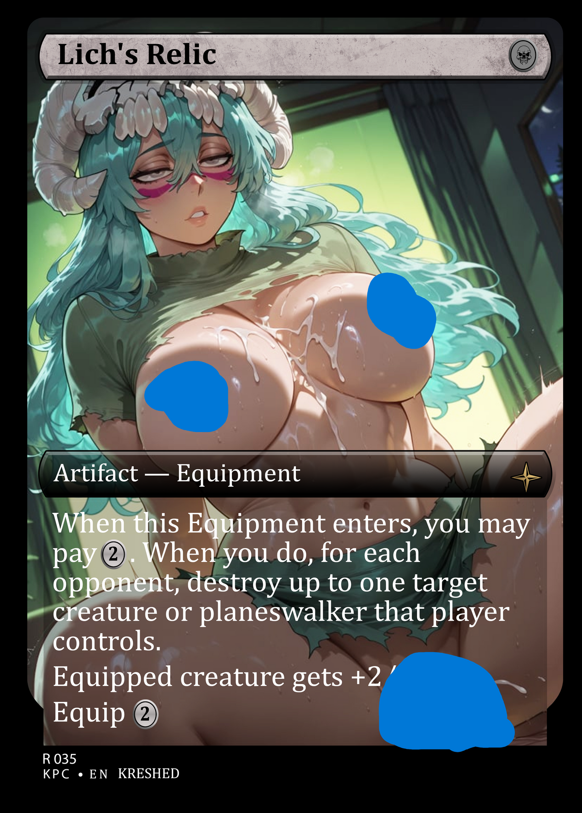 Lich's Relic - Nielle NSFW Waifu MTG Foil Proxy