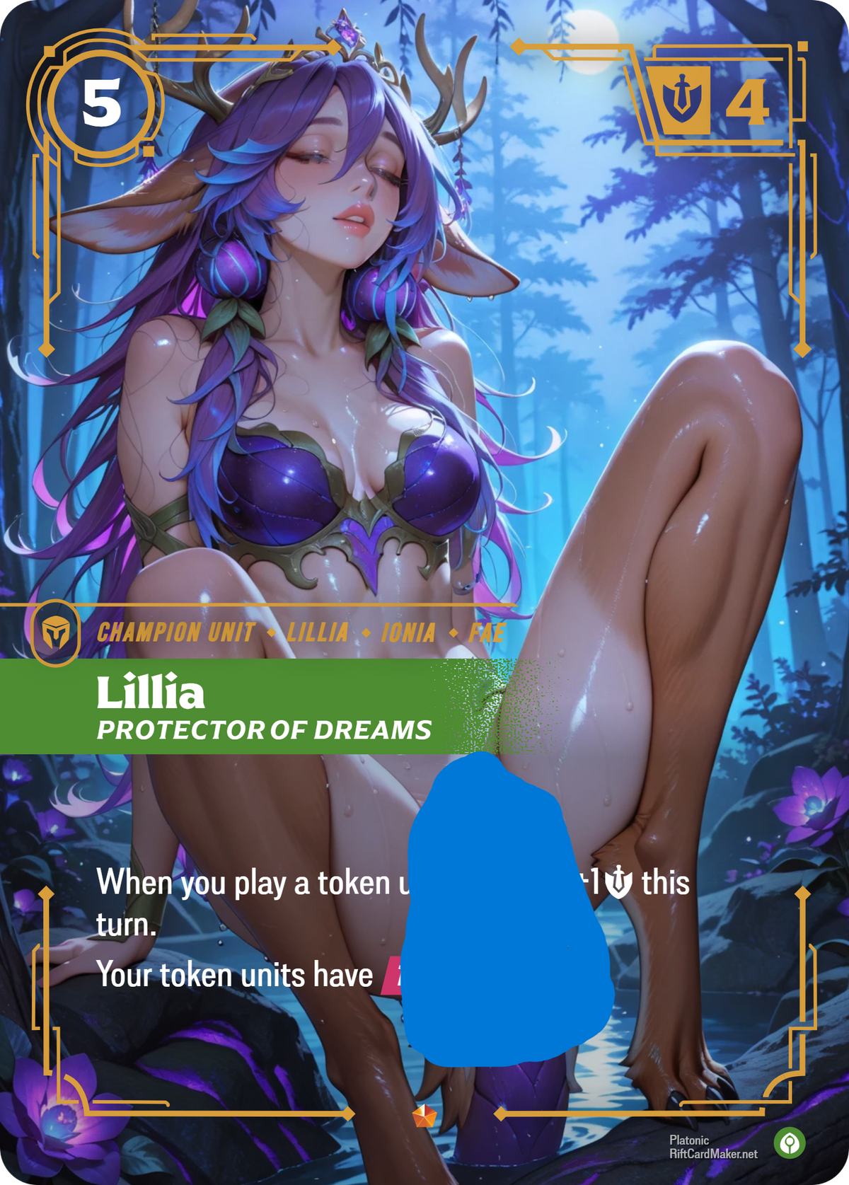 Lillia, Protector of Dreams - Waifu Riftbound Foil Proxy