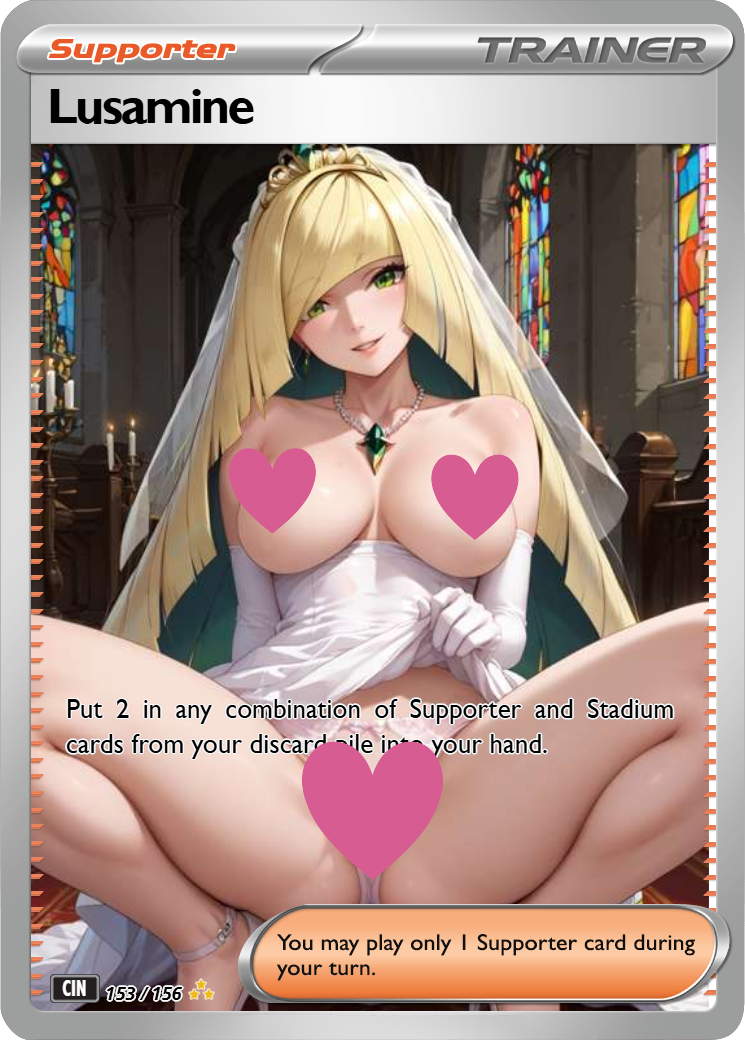 Lusamine 153/156 NSFW Waifu  pokemon Foil Proxy