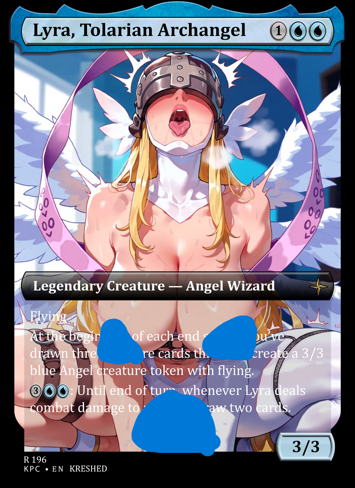 Lyra, Tolarian Archangel - NSFW Waifu MTG Foil Proxy