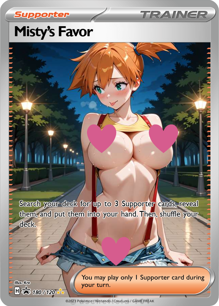 Misty's Favor NSFW Waifu Furry pokemon Foil Proxy