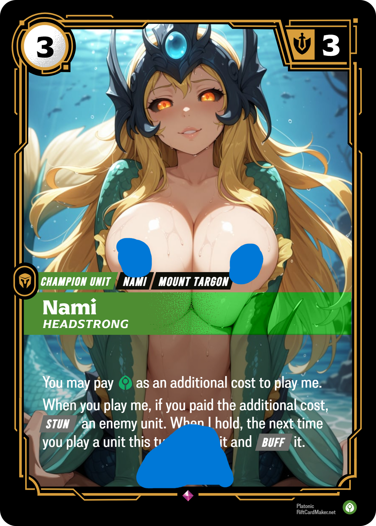 Nami, Headstrong - Waifu Riftbound Foil Proxy