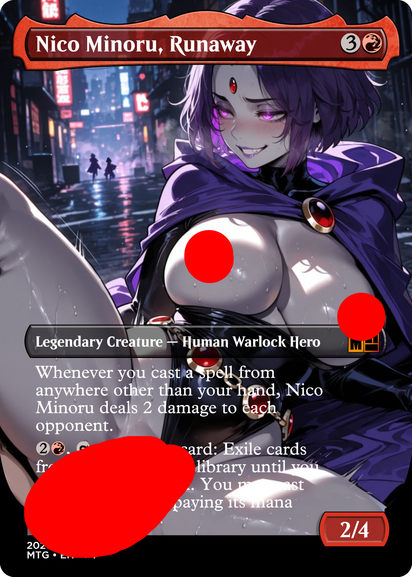 Nico Minoru, Runaway, NSFW Waifu MTG Foil Proxy