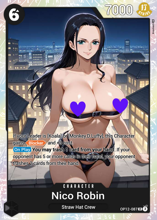 One Piece Nico Robin OP12-087 Character Proxy Card Holo NSFW