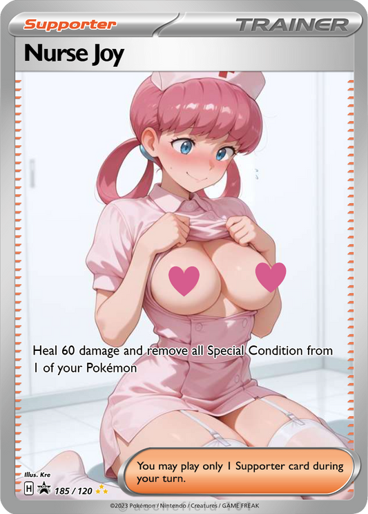 Nurse Joy NSFW Waifu Furry pokemon Foil Proxy