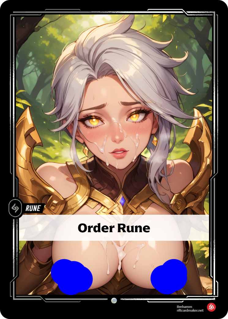 Order Rune NSFW Waifu Riftbound Foil Proxy