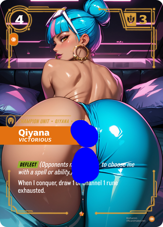 Qiyana, Victorious- NSFW Waifu Riftbound Foil Proxy
