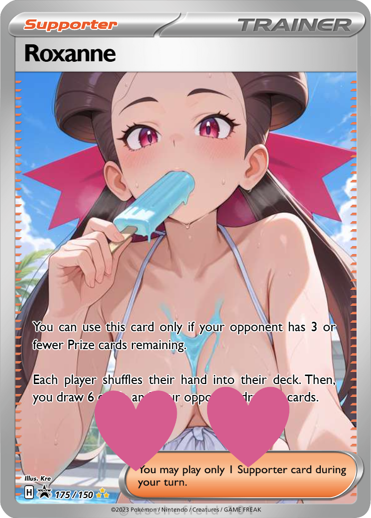 Roxanne NSFW Waifu Furry pokemon Foil Proxy