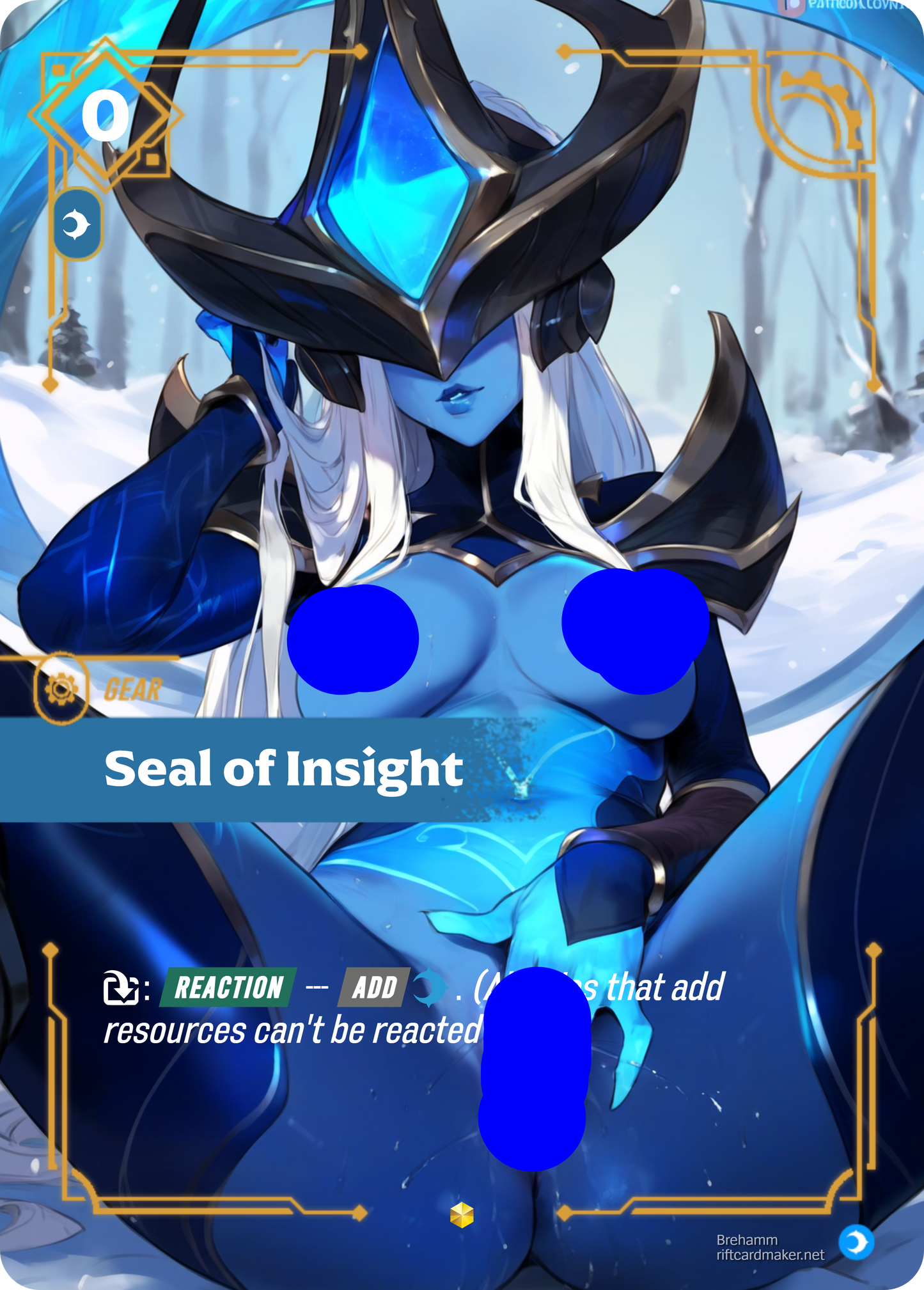 Seal of Insight- NSFW Waifu Riftbound Foil Proxy