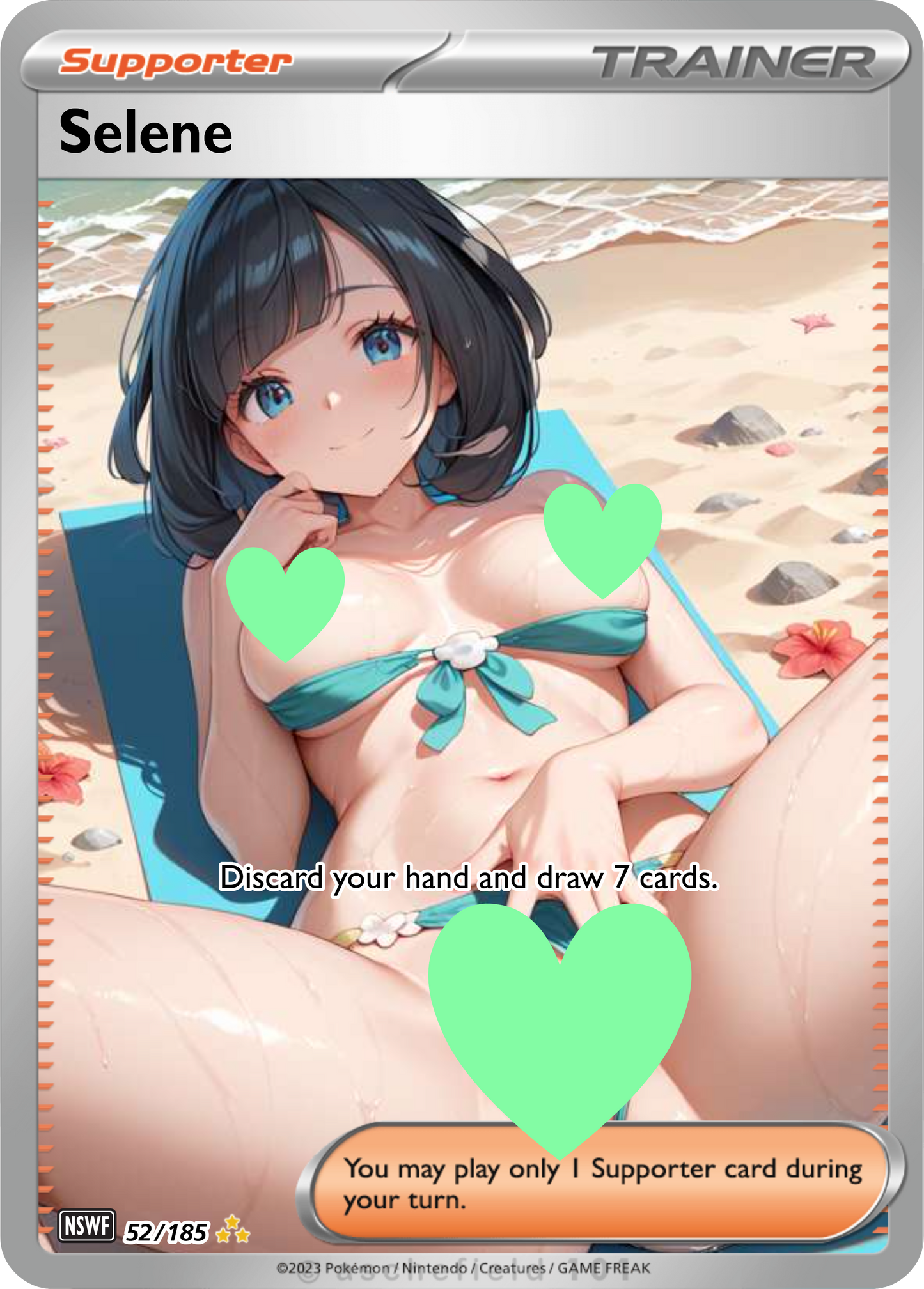 Selene NSFW Waifu pokemon Foil Proxy