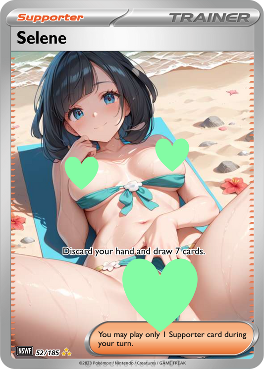 Selene NSFW Waifu pokemon Foil Proxy