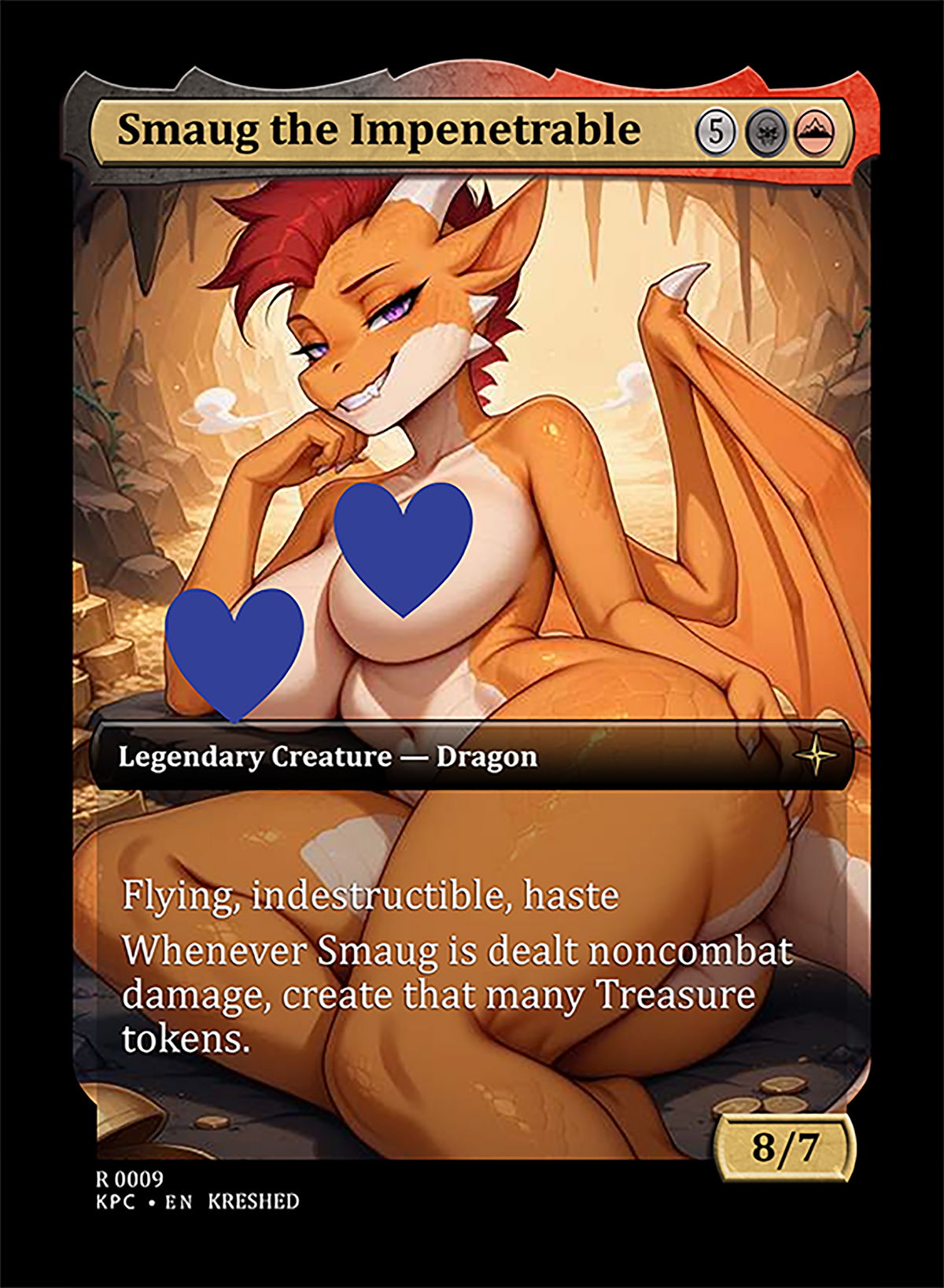 Smaug the Impenetrable  - NSFW Waifu MTG Foil Proxy