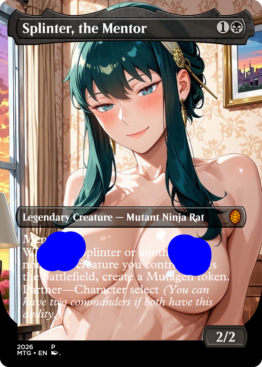 Splinter, the Mentor, NSFW Waifu MTG Foil Proxy