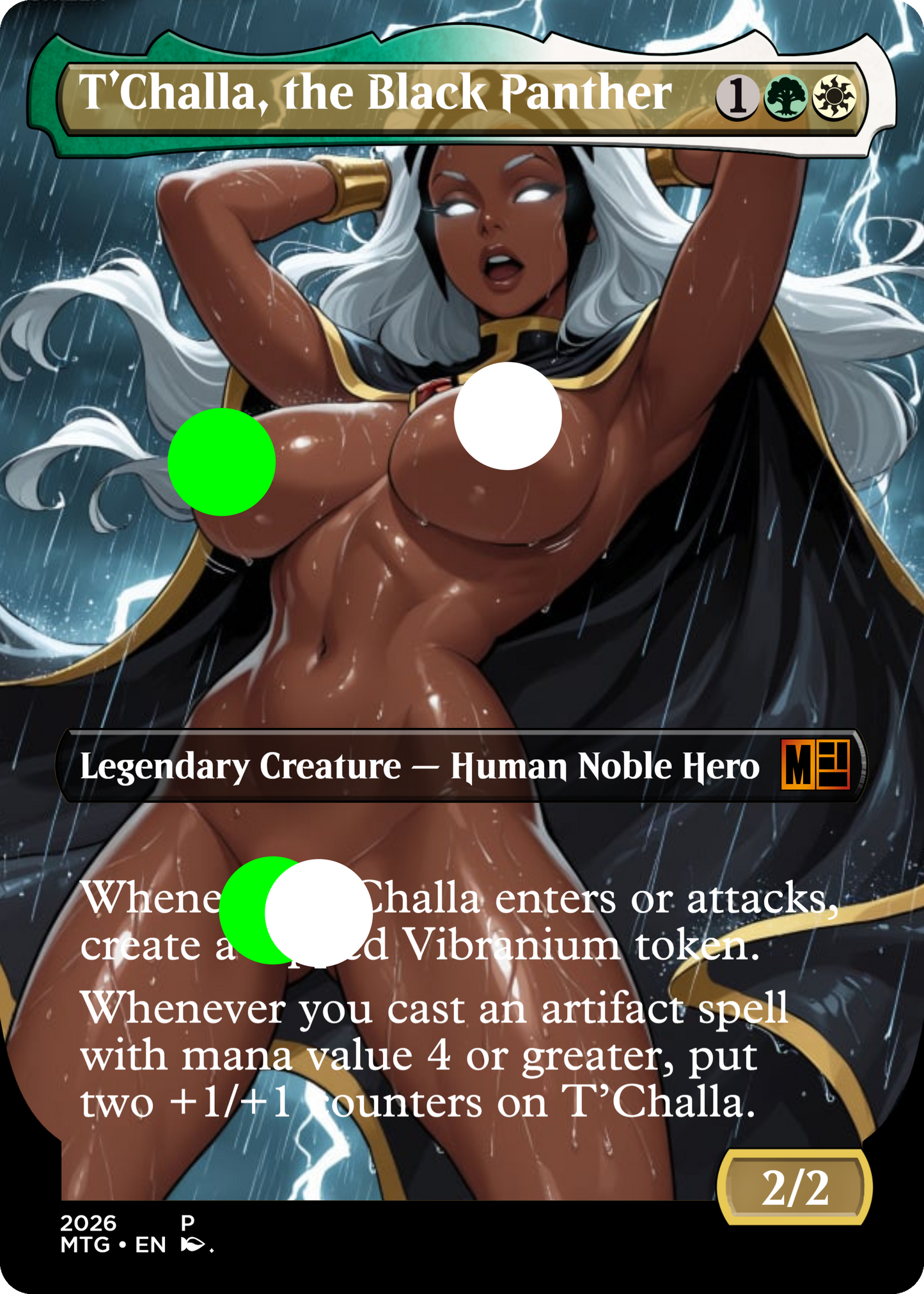 T’Challa, the Black Panther, NSFW Waifu MTG Foil Proxy