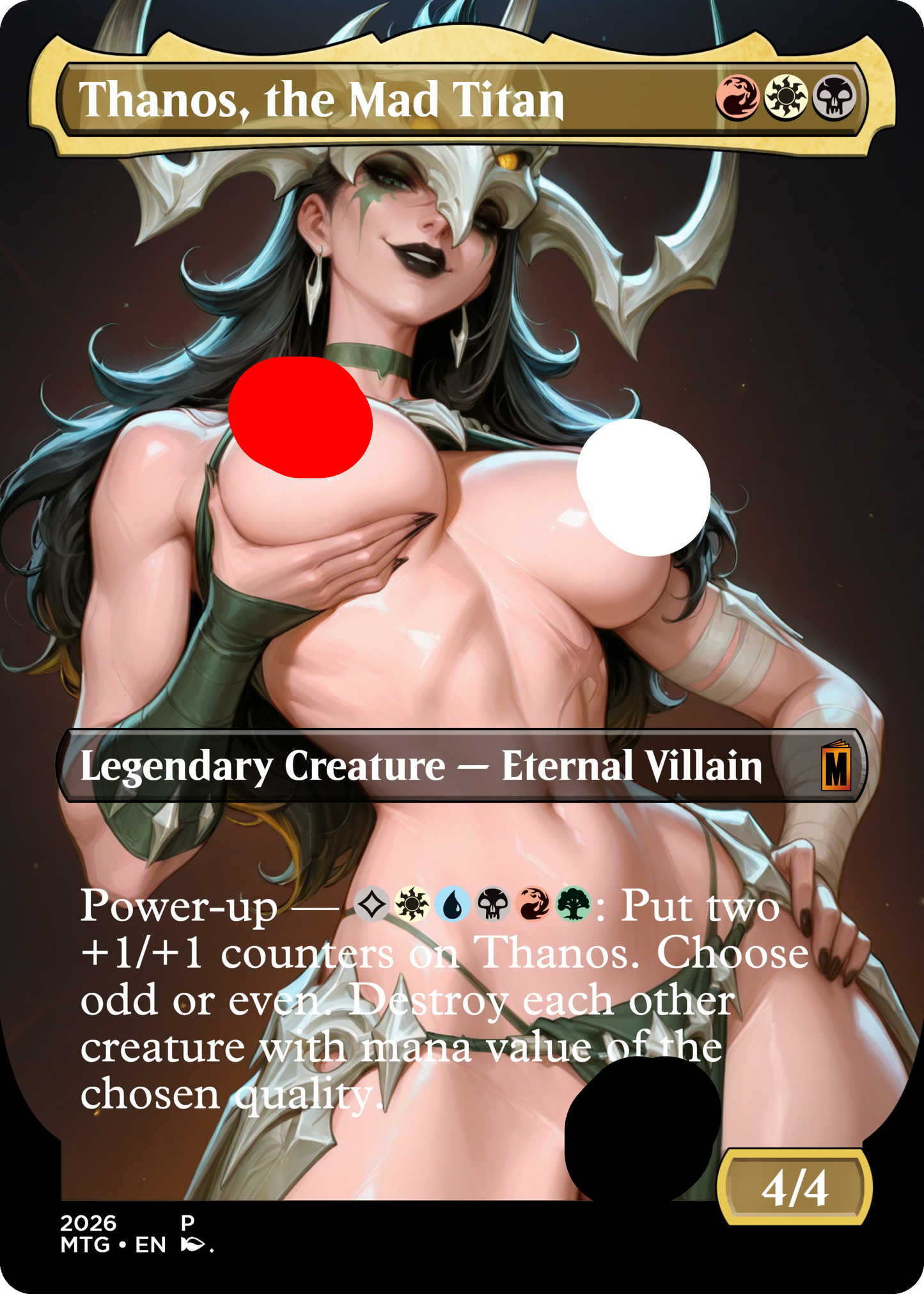 Thanos, the Mad Titan, NSFW Waifu MTG Foil Proxy