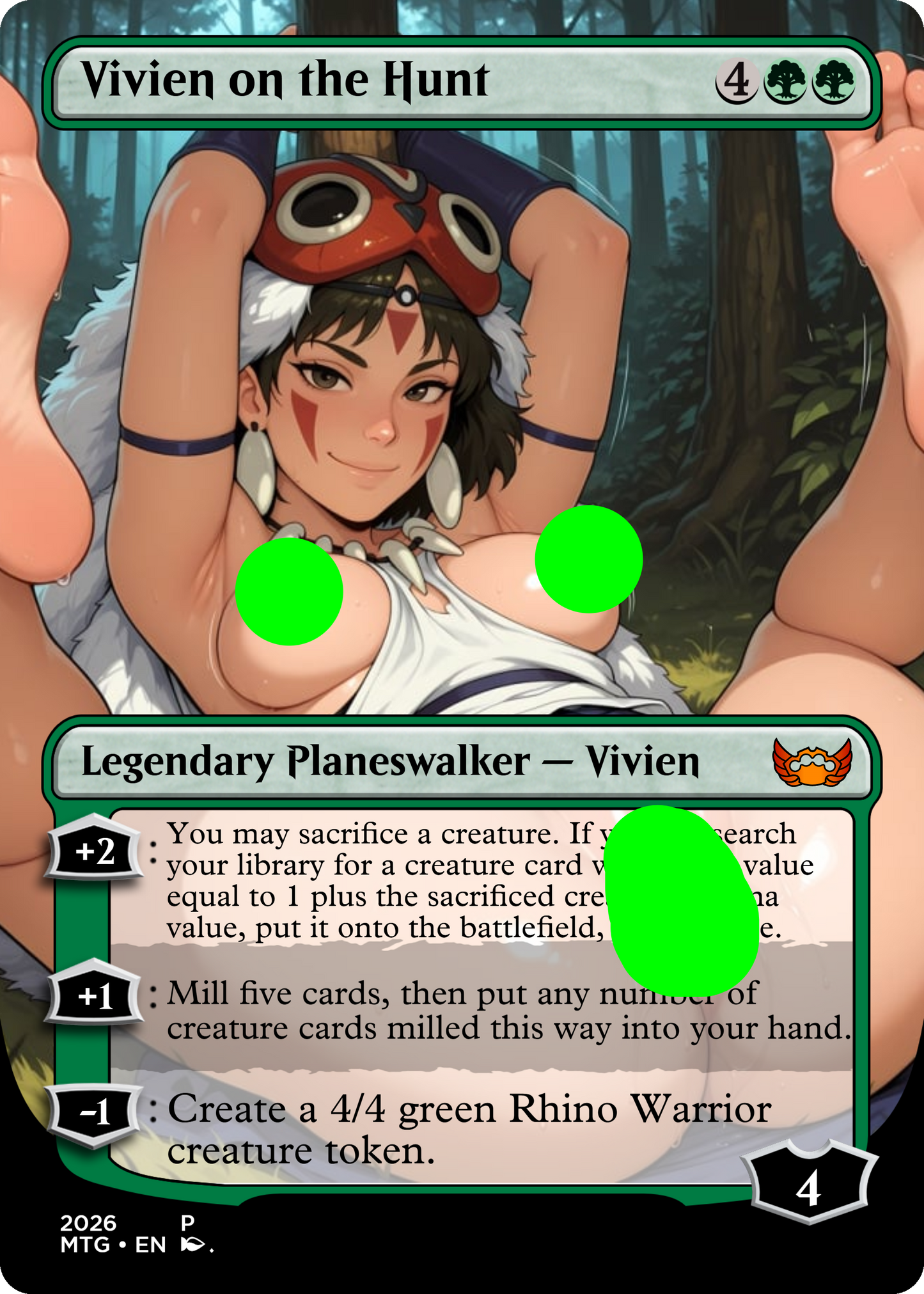 Vivien on the Hunt, NSFW Waifu MTG Foil Proxy