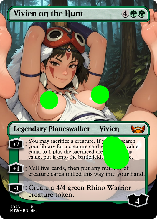 Vivien on the Hunt, NSFW Waifu MTG Foil Proxy