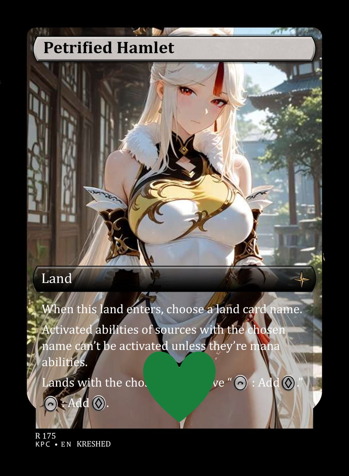 Petrified Hamlet, Waifu MTG Foil Proxy