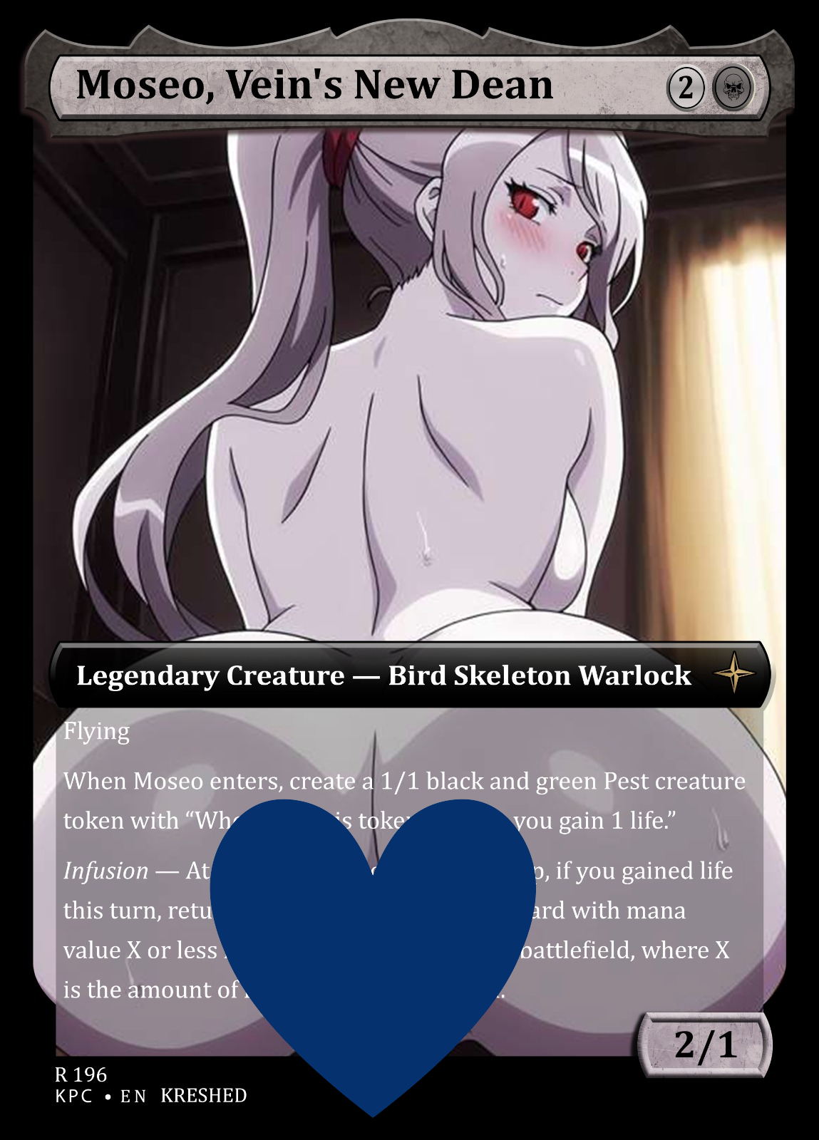 Moseo, Vein's New Dean, Waifu MTG Foil Proxy