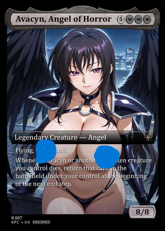 Avacyn, Angel of Horror - Ryanare NSFW Waifu MTG Foil Proxy