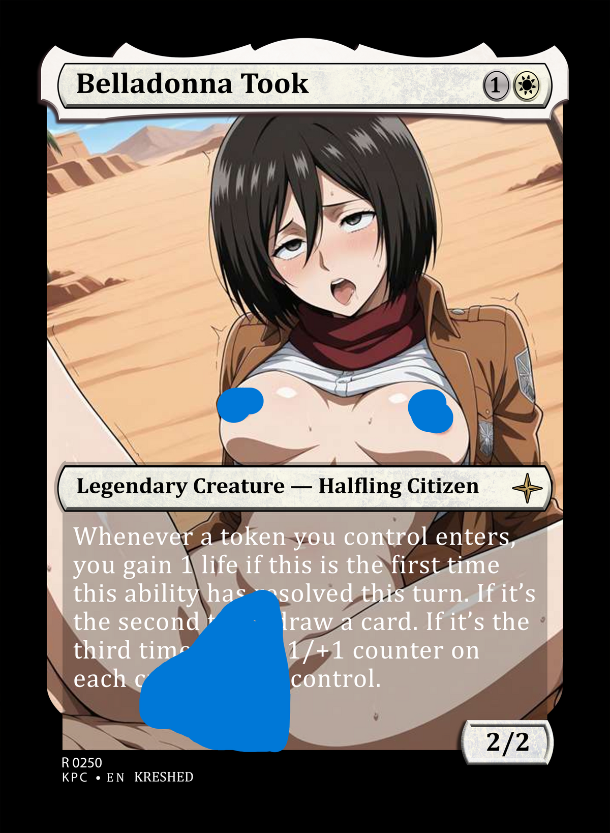 Belladonna Took - The Hobbit Mikasa NSFW Waifu MTG Foil Proxy