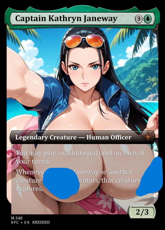 Captain Katryn Janeway - Nico Robin NSFW Waifu MTG Foil Proxy