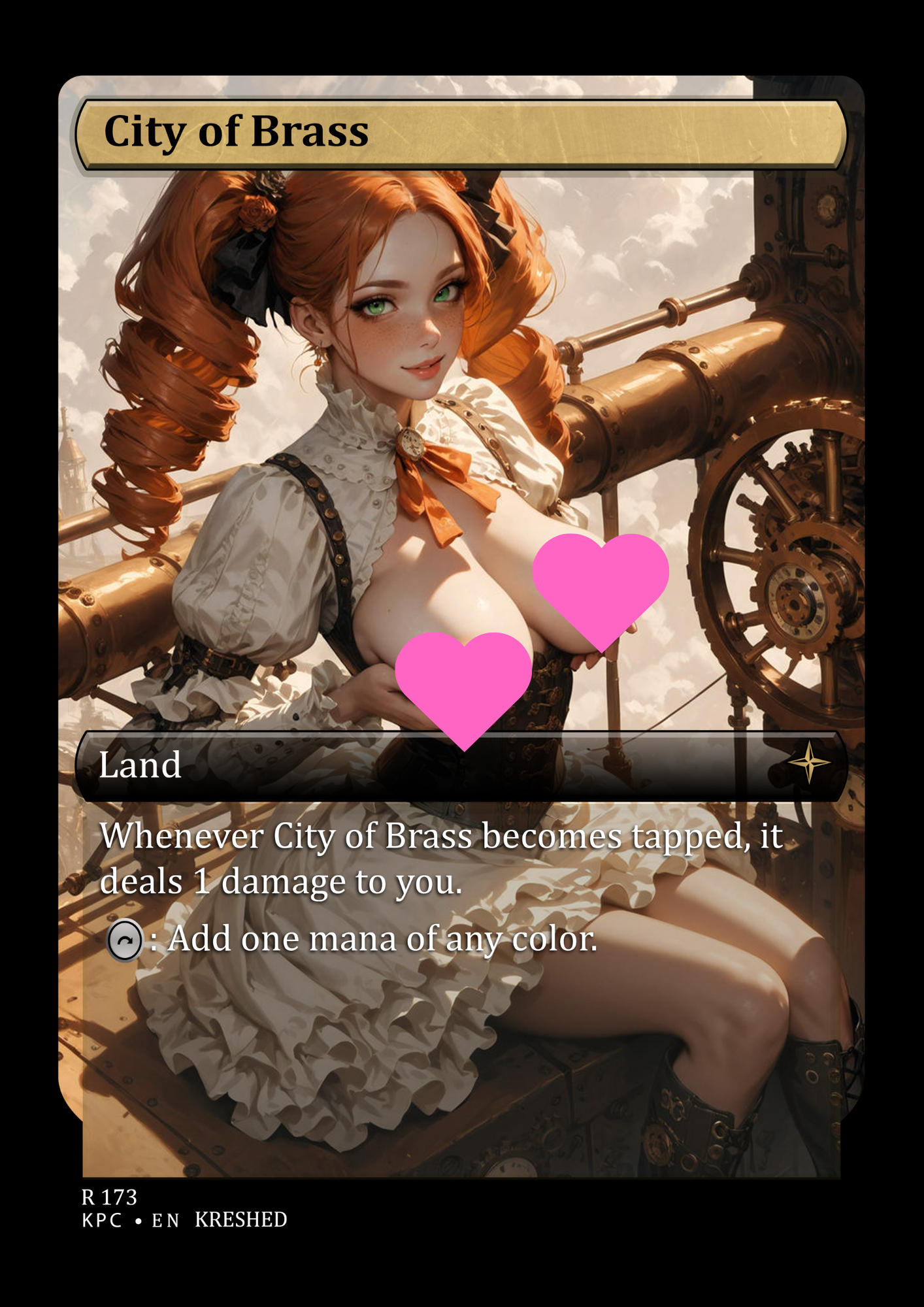 City of Brass  - NSFW Waifu MTG Foil Proxy