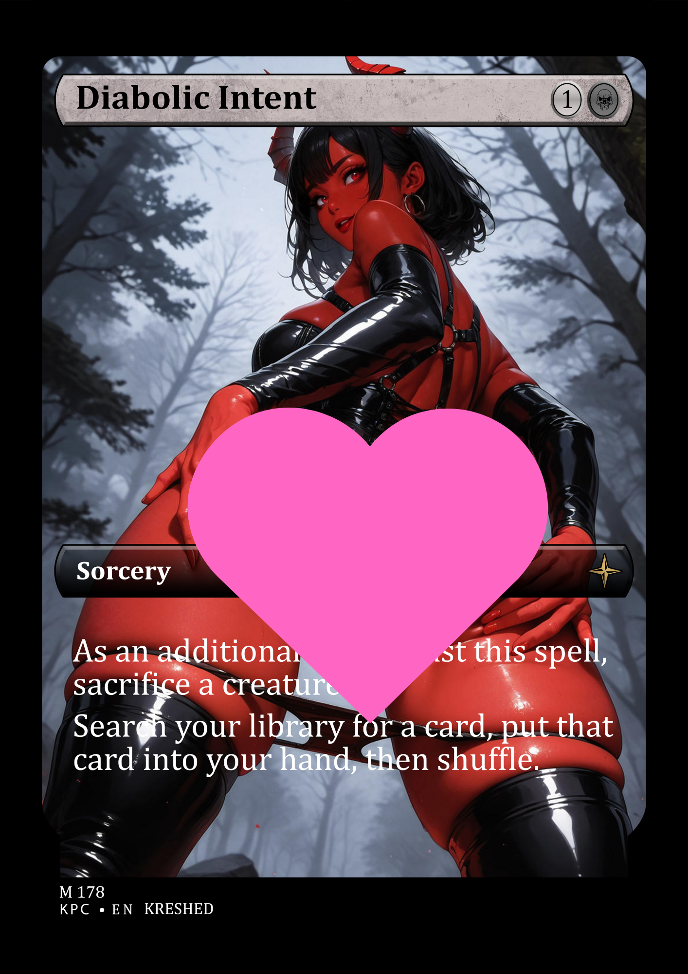 Diabolic Intent -  Nsfw Waifu MTG Foil Proxy