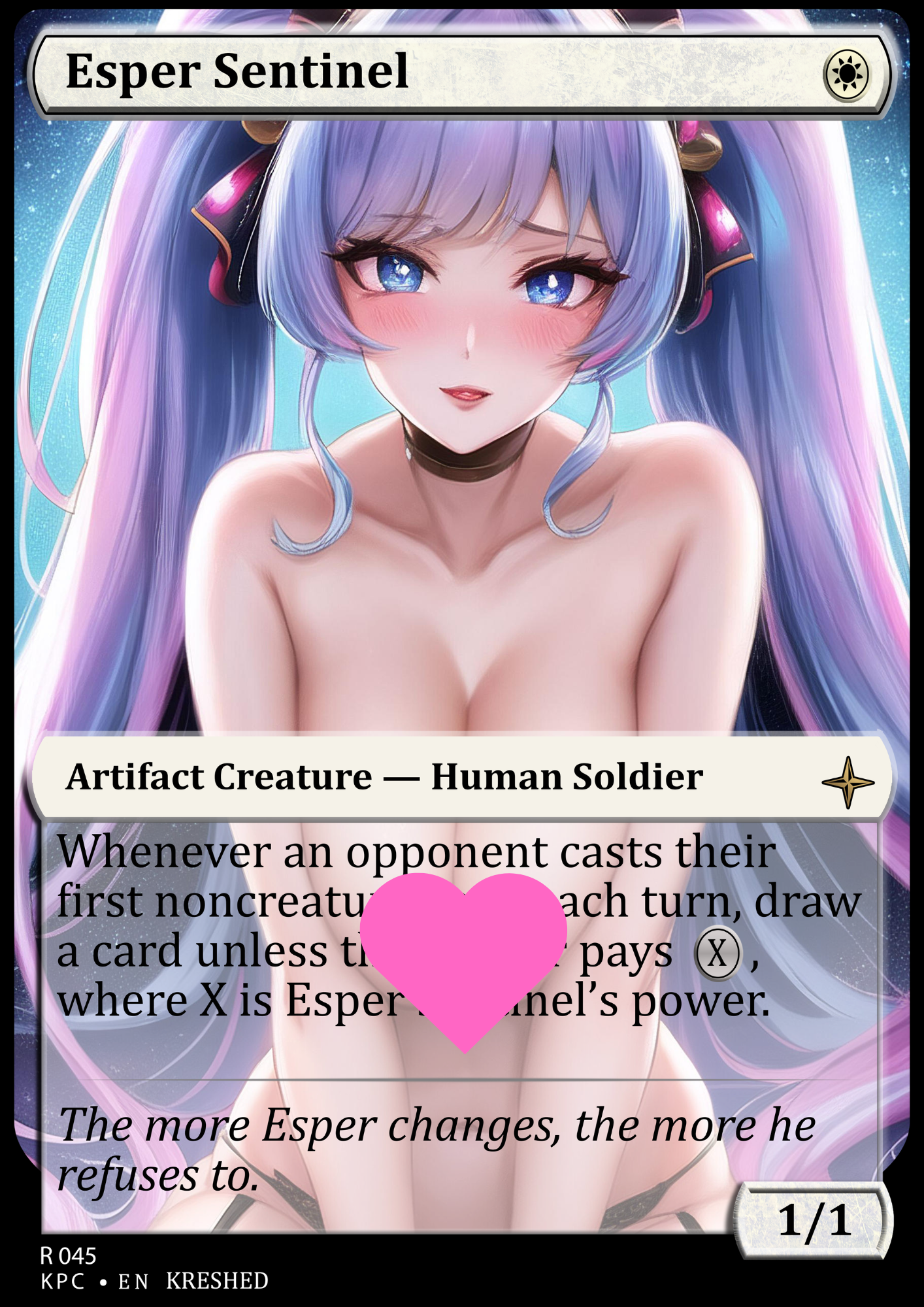 Esper Sentinel -  Nsfw Waifu MTG Foil Proxy