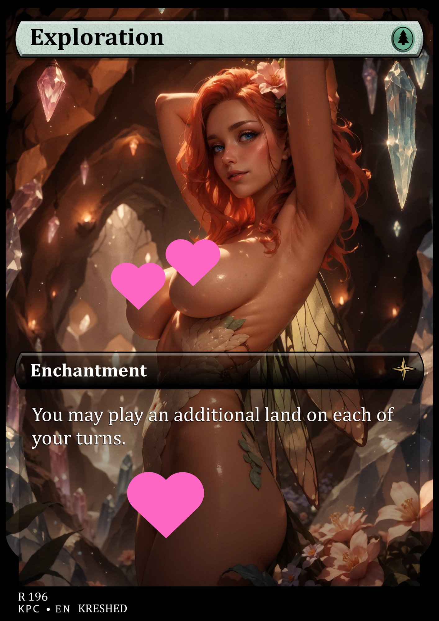 Exploration -  Nsfw Waifu MTG Foil Proxy