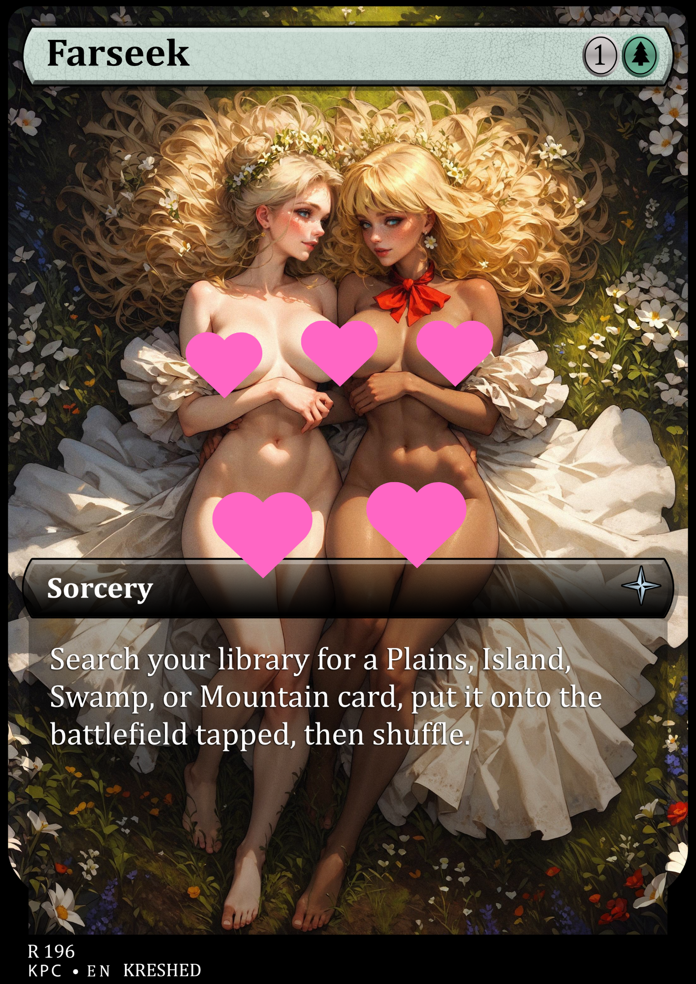 Farseek -  Nsfw Waifu MTG Foil Proxy