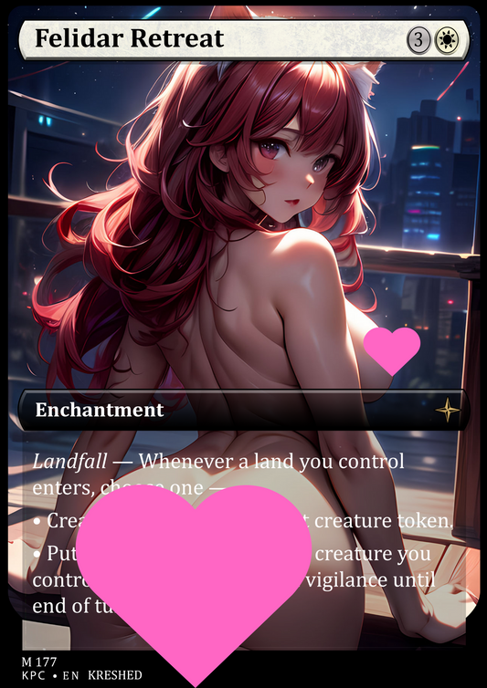 Felidar Retreat -  Nsfw Waifu MTG Foil Proxy