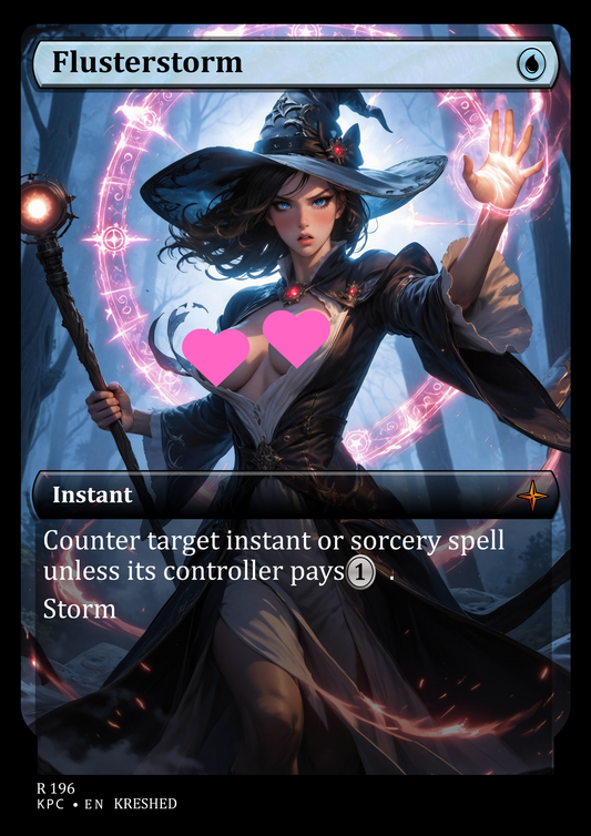 Flusterstorm - Nsfw Waifu MTG Foil Proxy