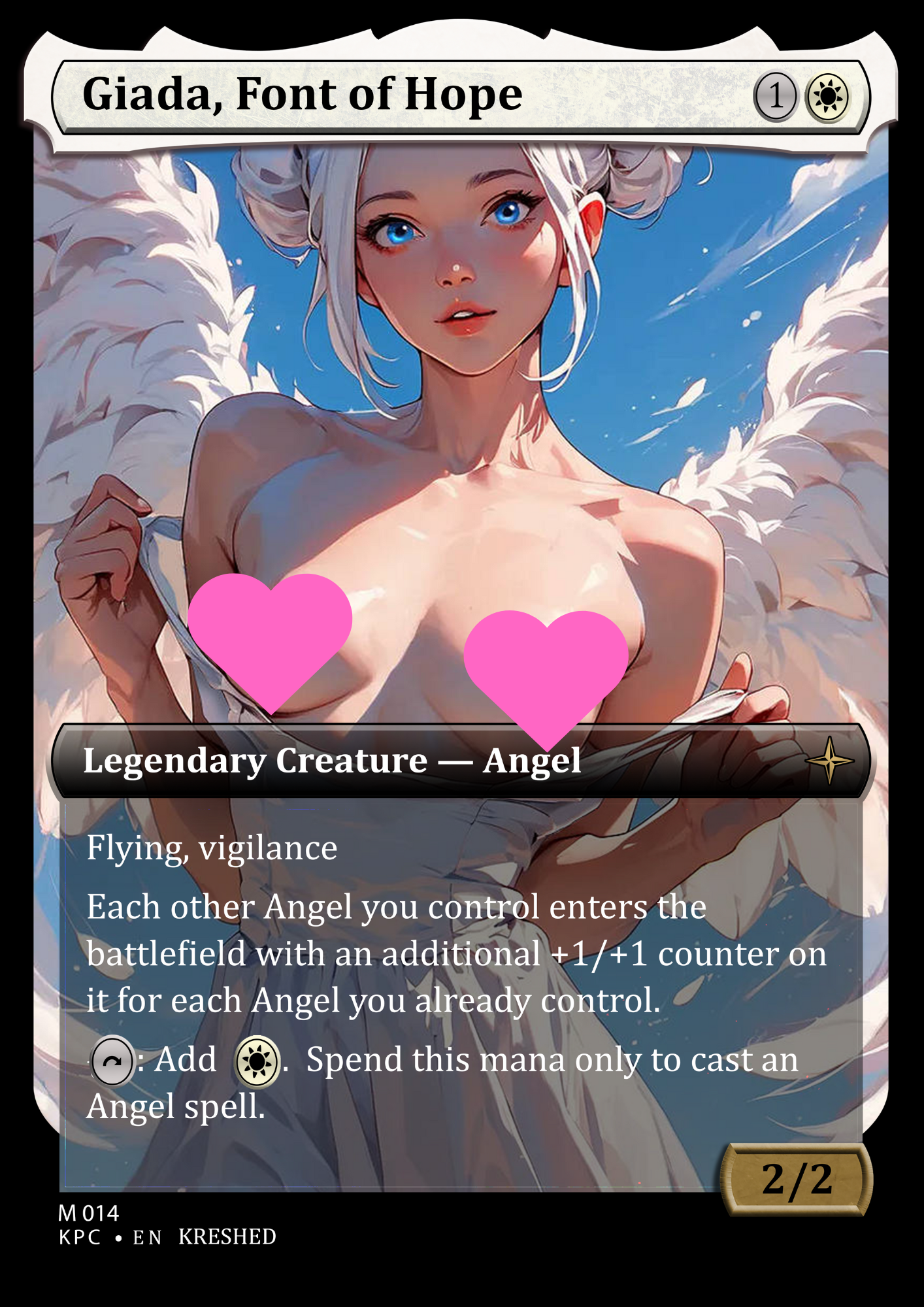 Giada, Font of Hope - Nsfw Waifu MTG Foil Proxy
