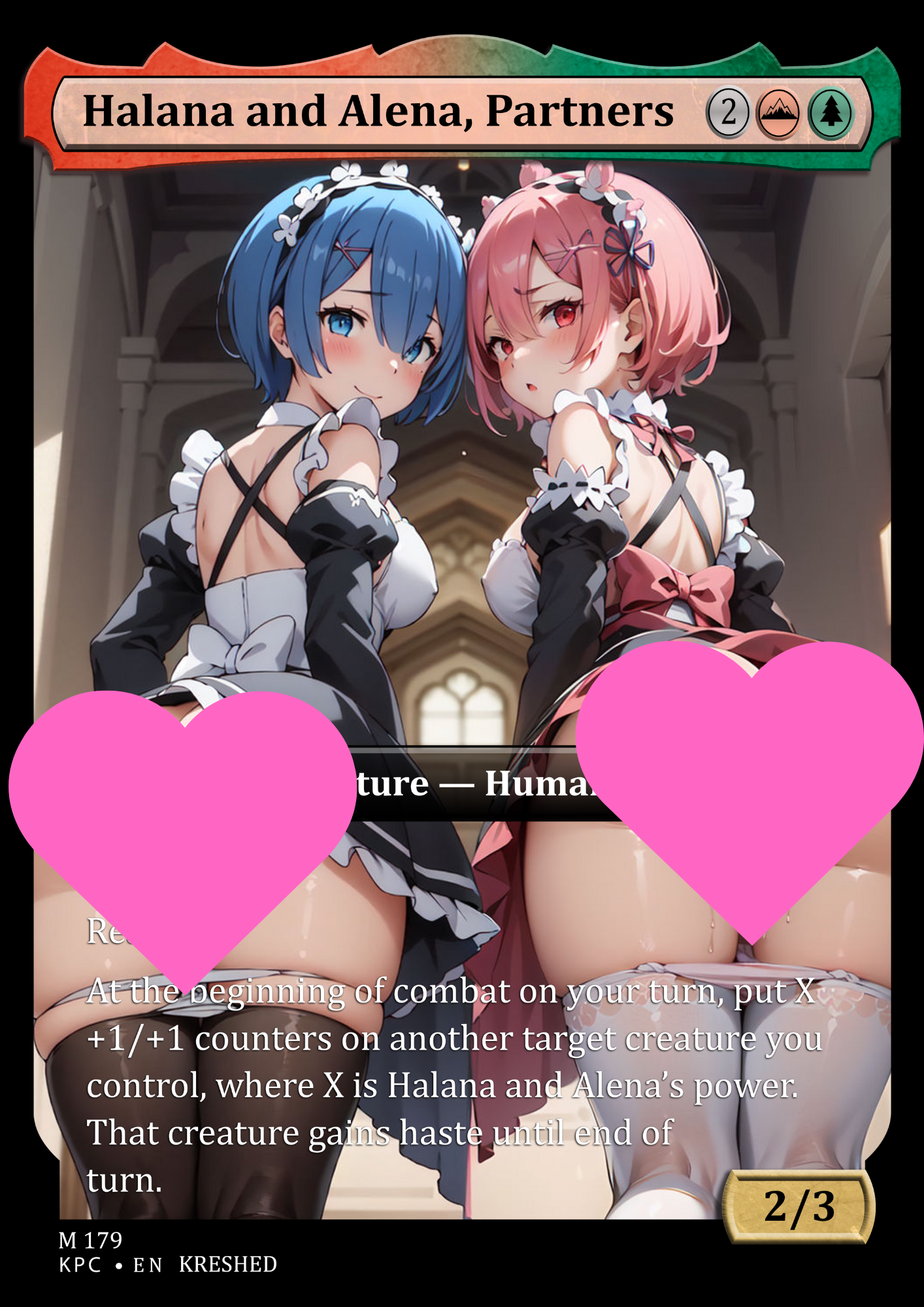 Halana and Alena, Partners -  Nsfw Waifu MTG Foil Proxy