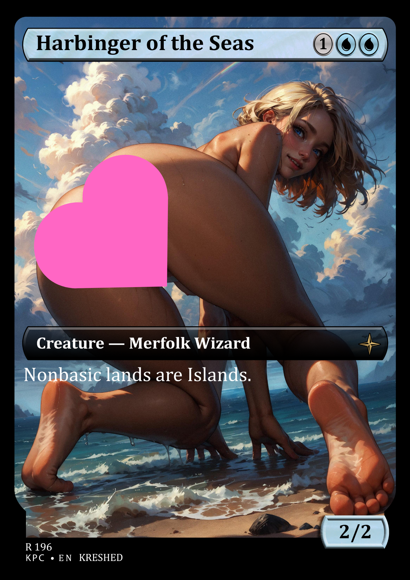 Harbinger of the Seas -  Nsfw Waifu MTG Foil Proxy