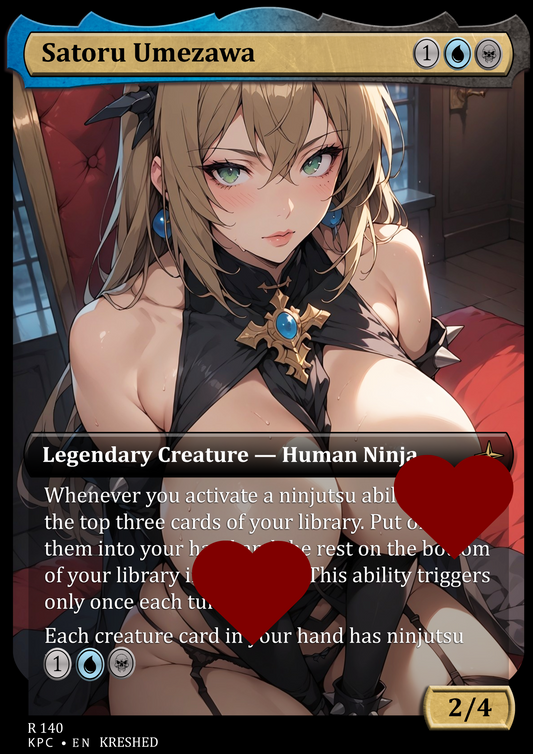 Satoru Umezawa NSFW Waifu MTG Foil Proxy
