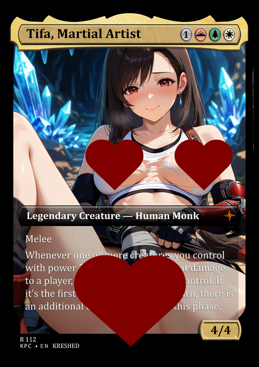 Tifa Martial Artist NSFW Waifu MTG Foil Proxy