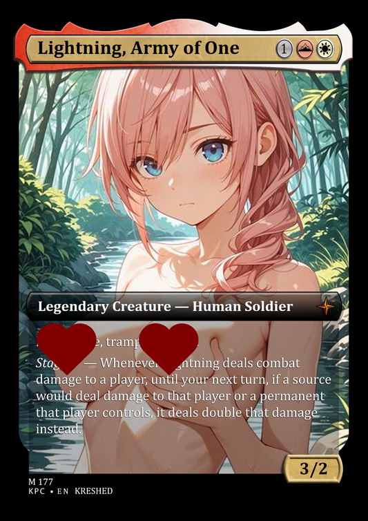 Lightning, Army of One NSFW Waifu MTG Foil Proxy