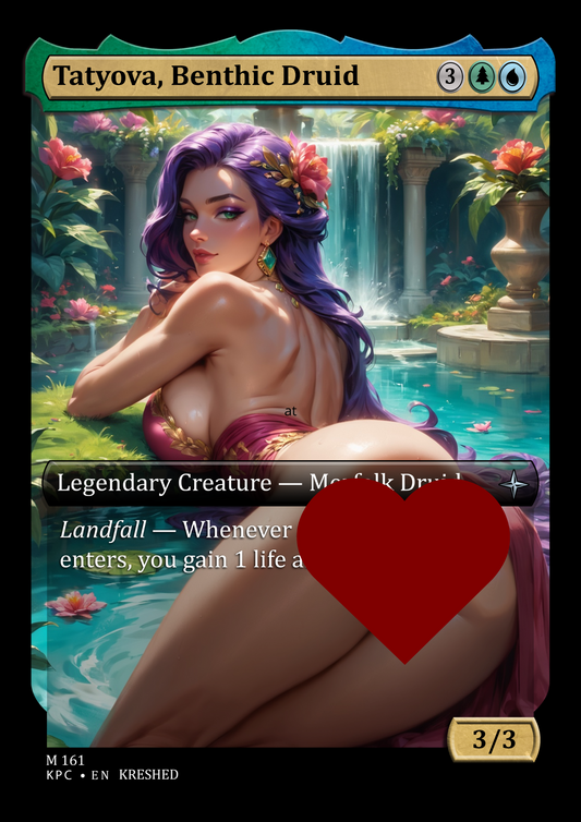 Tatyova, Benthic Druid NSFW Waifu MTG Foil Proxy