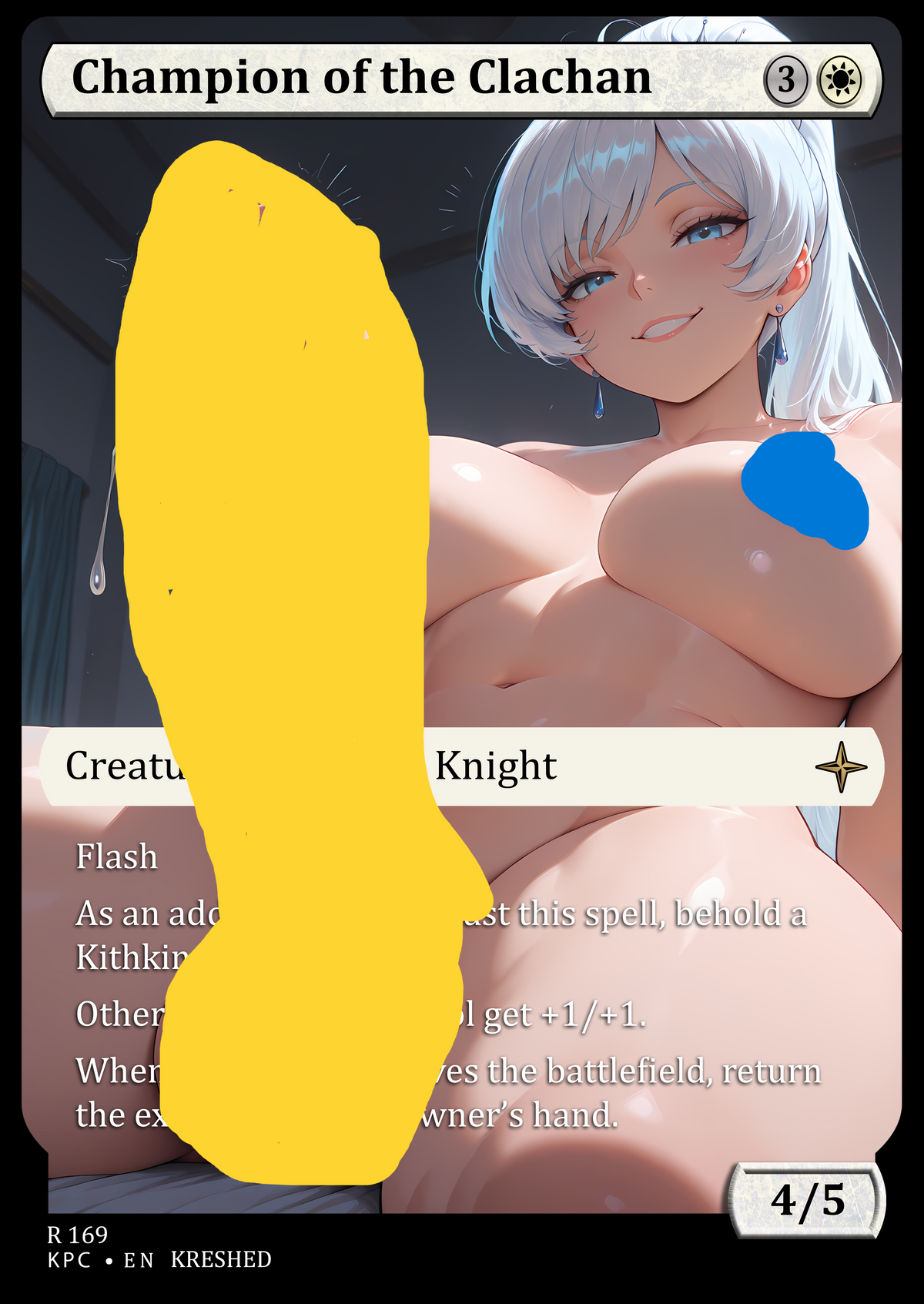 Champion of the Clachan - Anime Futanari NSFW Waifu MTG Foil Proxy