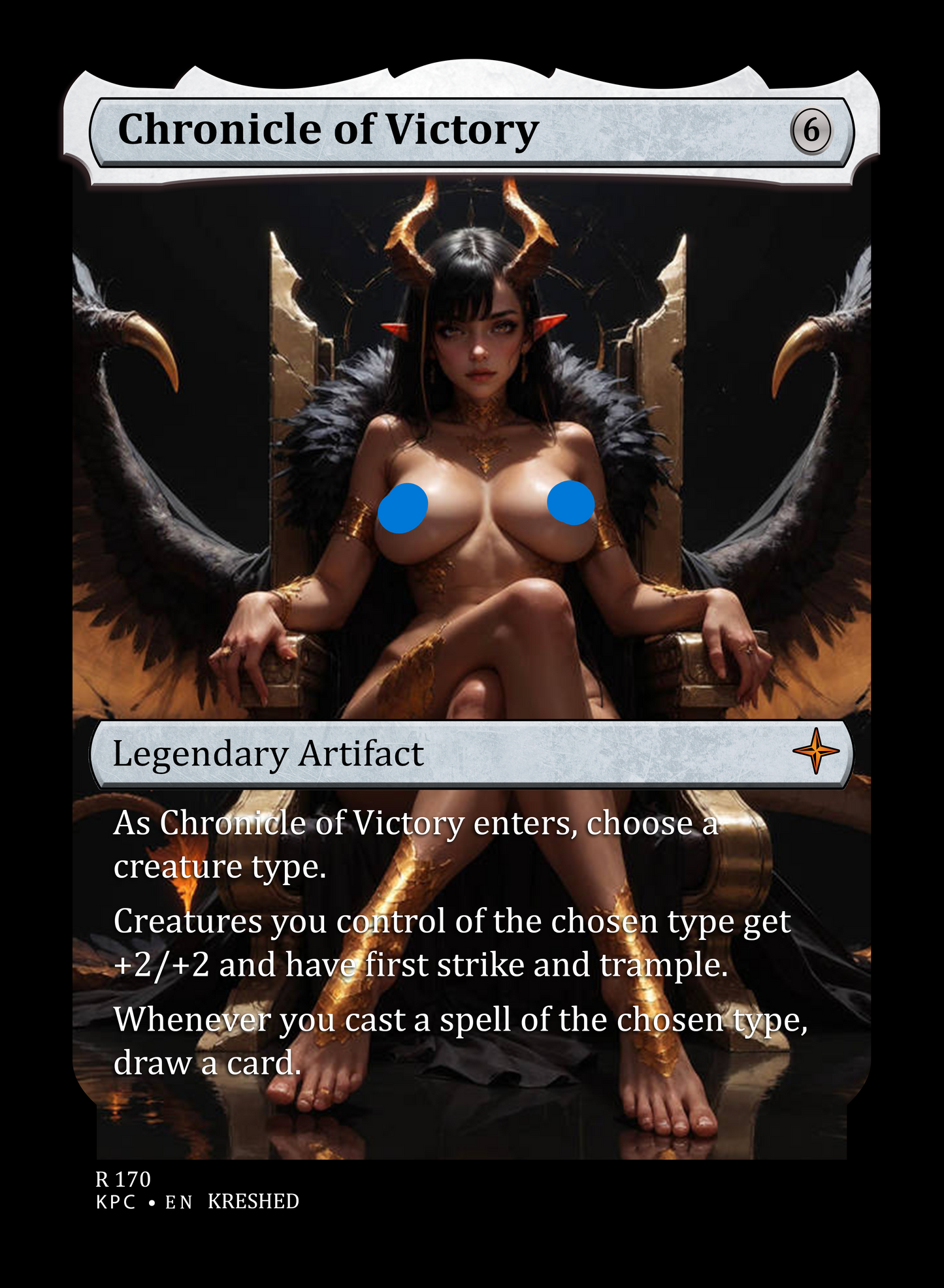 Chronicle of Victory - Lorwyn NSFW Waifu MTG Foil Proxy.