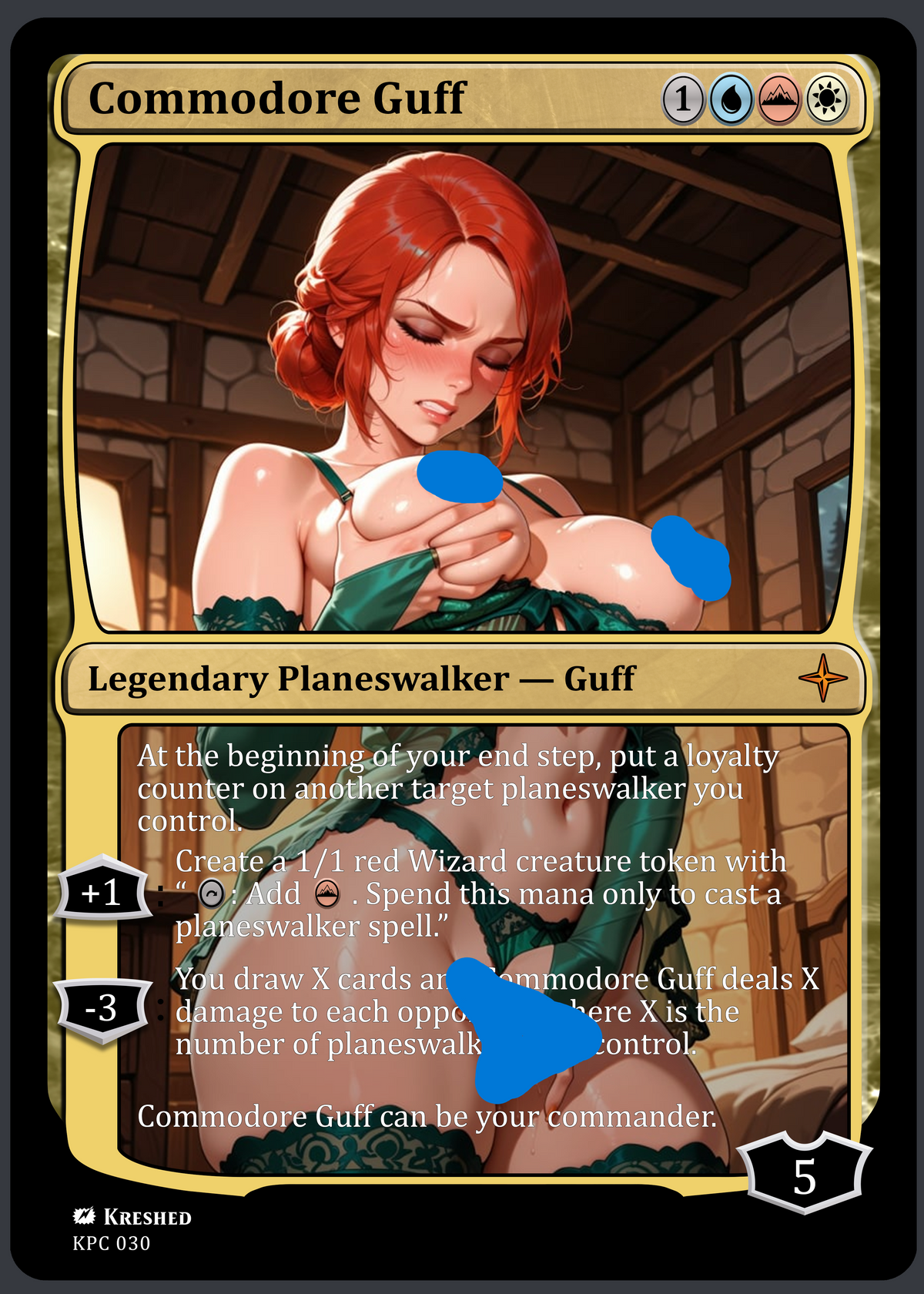 Commodore Guff - Triss Merigold NSFW Waifu MTG Foil Proxy