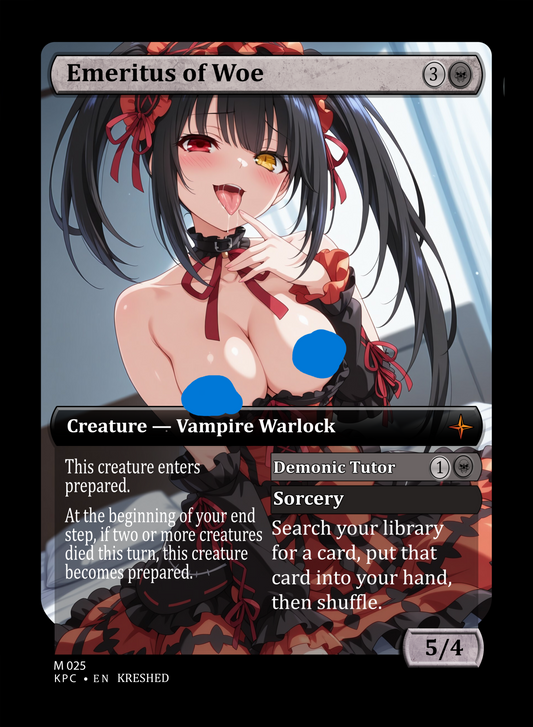 Emeritus of Woe, Waifu MTG Foil Proxy