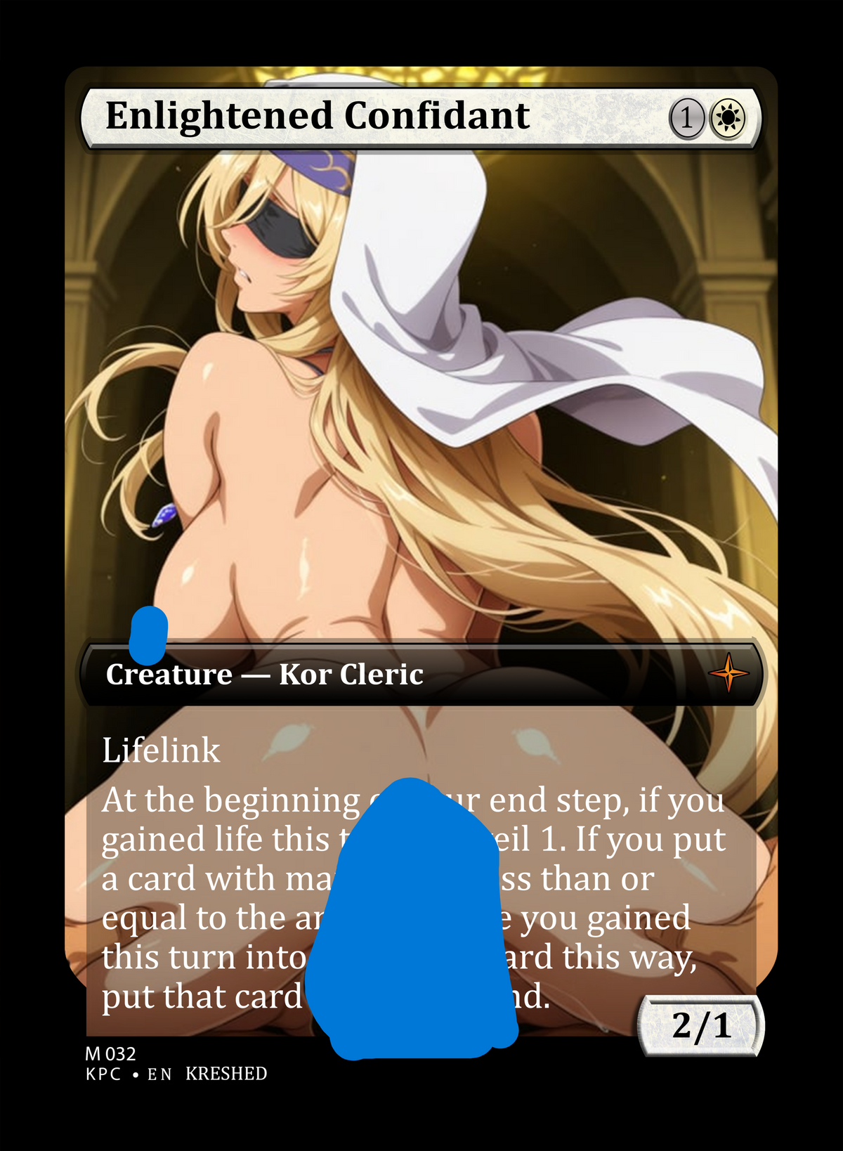 Enlightened Confident - Sword Maiden NSFW Waifu MTG Foil Proxy