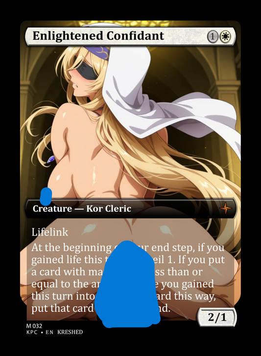 Enlightened Confident - Sword Maiden NSFW Waifu MTG Foil Proxy