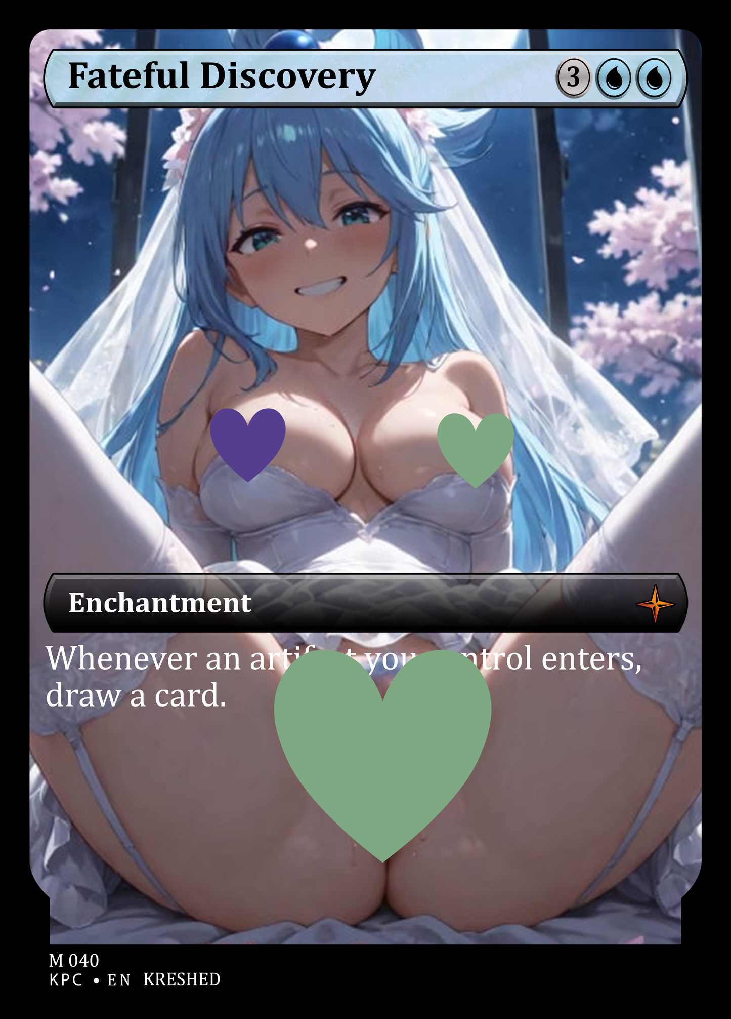 Fateful Discovery NSFW Waifu MTG Foil Proxy